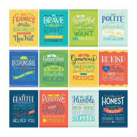 Carson Dellosa Mini Posters - Positive Character Traits Poster Set, 12 Pieces 106010